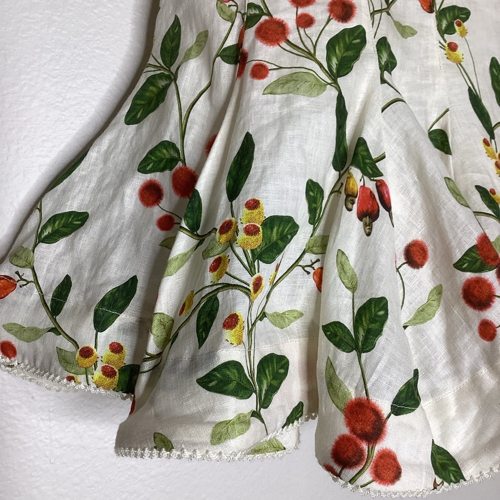 Agua Bendita Anturio Linen Dress Halter Top Mini Med - Picture 5 of 10